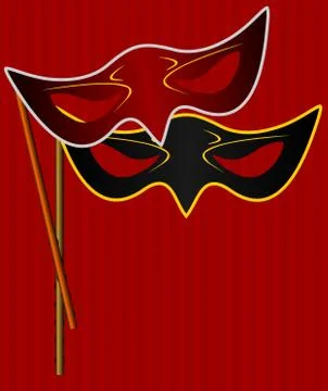 Realistic illustration of carnivals mask 스톡 일러스트