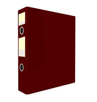 Realistic illustration of close red folder Stock Illustration