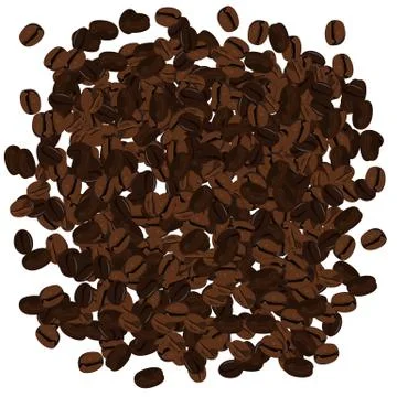 Realistic illustration of coffee beans Illustrazione stock