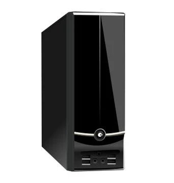 Realistic illustration of computer case Stock Illustration