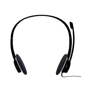 Realistic illustration of headset Illustrazione stock