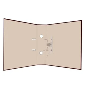 Realistic illustration of open folder Stock Illustration