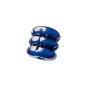 Realistic inflated rounded shape balloon 3D icon, glossy helium foil circle 스톡 일러스트