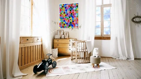 Realistic interiors with animation for presentations - 9 videos 스톡 After Effects