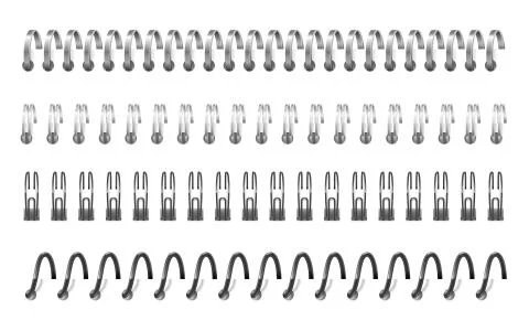 Realistic iron spiral. Notebook bind calendar spring notepad spiral ring note イラスト素材