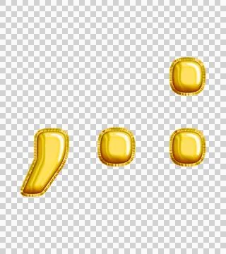 Realistic ",." Isolated Balloon Text Effect. 库存插图