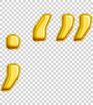 Realistic ";'" Isolated Balloon Text Effect. 库存插图
