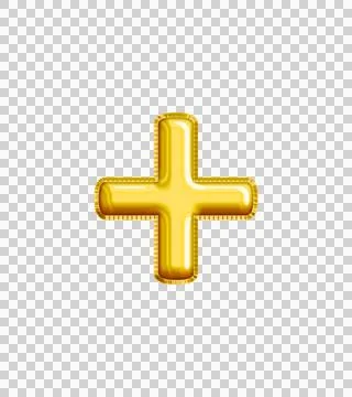 Realistic "+" Isolated Balloon Text Effect. Stock Illustration