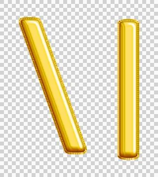 Realistic "\|" Isolated Balloon Text Effect. Stock Illustration