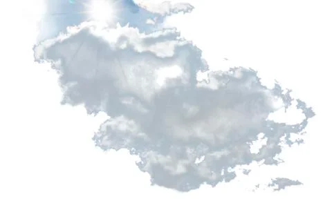 Realistic isolated cloud on the transparent background Stock Photos