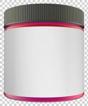 Realistic Jar 3D Rendering Mockup Template Illustrazione stock