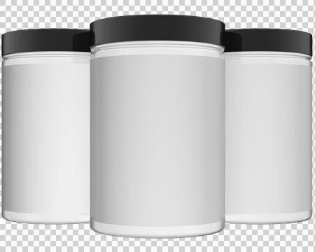 Realistic Jars 3D Rendering Mockup Template Stock Illustration