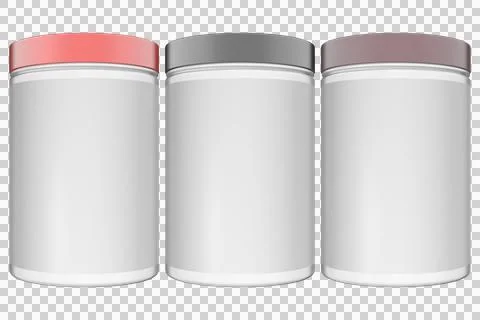 Realistic Jars 3D Rendering Mockup Template Stock Illustration