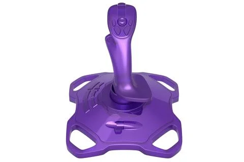 Realistic joystick for flight simulator in style glassmorphism or frosted gla Stock Illustration