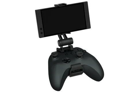 Realistic joystick for playing games on a mobile phone on white background Stock Illustration