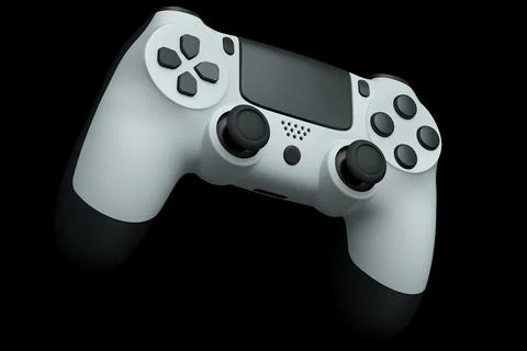 Realistic joystick for video game controller on black background Stock Illustration