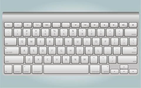 Realistic keyboard concept mockup Stock Illustration