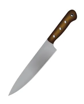 Realistic kitchen knife vector illustration Stock Illustration