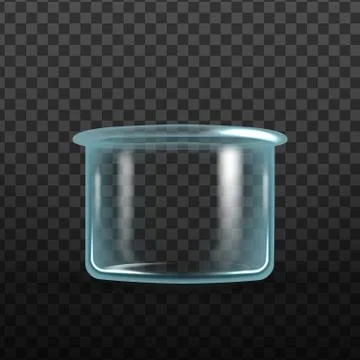 Realistic Laboratory Flask Crystallizer Vector Stock Illustration