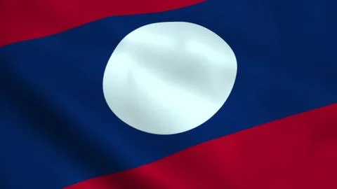 Realistic Laos flag Stock Illustration