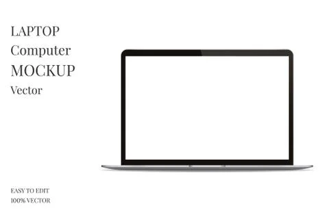 Realistic Laptop computer mockup. Stock Illustration