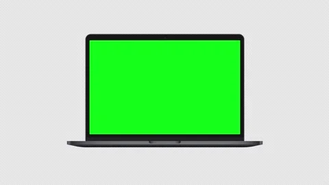 Realistic laptop with empty screen on transparent background. Alpha channel. Stock Footage 172256191