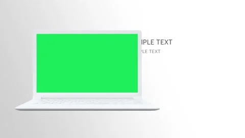 Realistic laptop screen with green creen.  Stock Footage 142774825