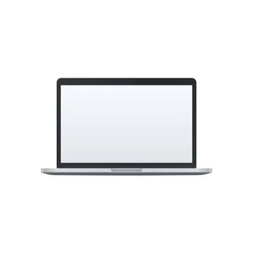 Realistic laptop template Stock Illustration
