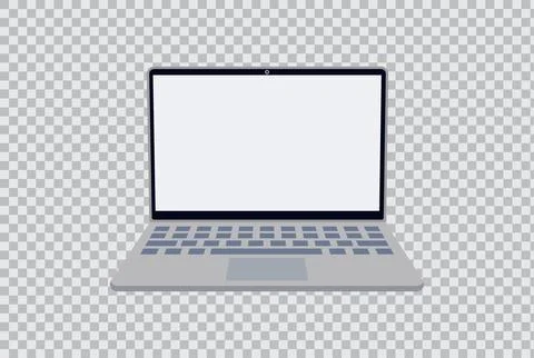 Realistic laptop vector illustration high quality isolated clipart Stock Illustration