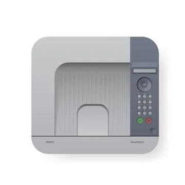 Realistic Laser Printer Top View イラスト素材