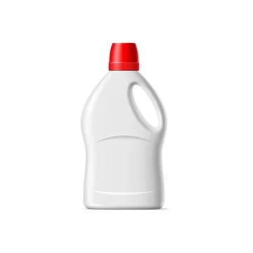 Realistic laundry detergent plastic bottle mockup Stock-Illustration