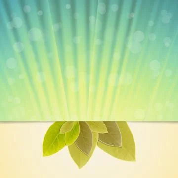 Realistic leaf in modern background Stock Illustration