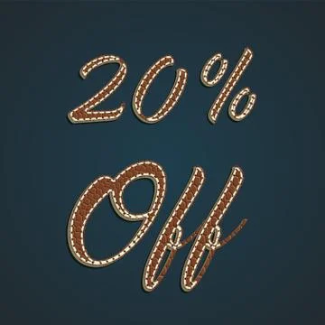 Realistic leather percentage set, vector illustration Stock Illustration