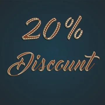 Realistic leather percentage set, vector illustration Stock Illustration