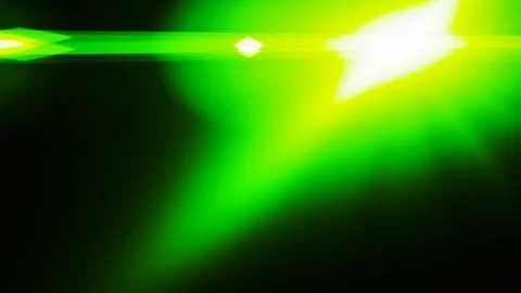 Realistic Len flare glow light effect on black background. Optical flares ove Stock-Illustration