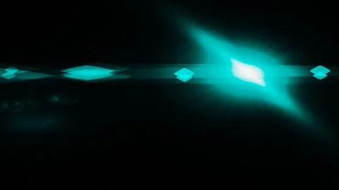 Realistic Len flare glow light effect on black background. Optical flares ove Stock Illustration