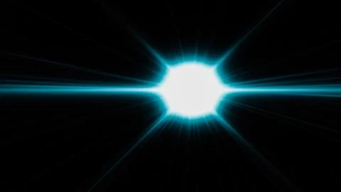 Realistic Len flare glow light effect on black background. Optical flares ove Stock Illustration