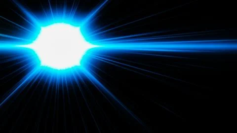 Realistic Len flare glow light effect on black background. Optical flares ove Stock Illustration