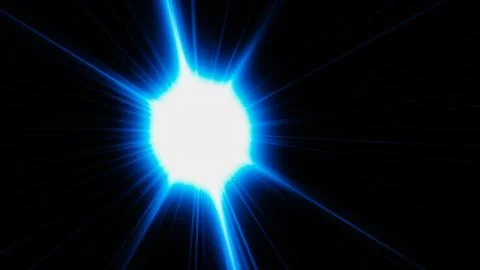 Realistic Len flare glow light effect on black background. Optical flares ove Stock Illustration