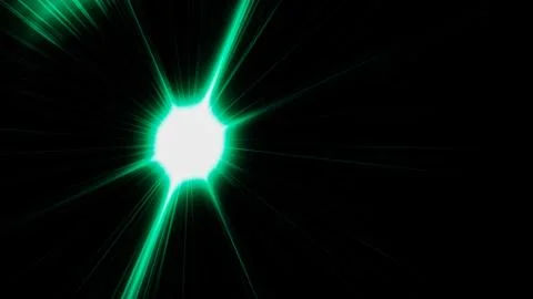 Realistic Len flare glow light effect on black background. Optical flares ove Stock Illustration
