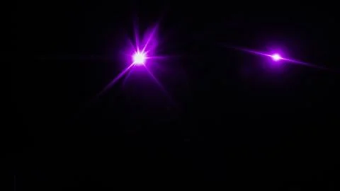 Realistic Len flare glow light effect on black background. Optical flares ove Stock Illustration