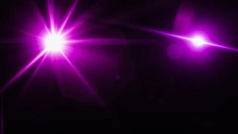 Realistic Len flare glow light effect on black background. Optical flares ove Stock Illustration