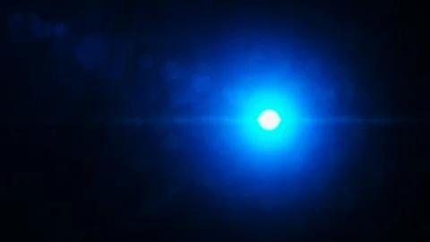 Realistic Len flare glow light effect on black background. Optical flares ove Stock Illustration