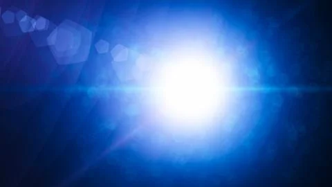 Realistic Len flare glow light effect on black background. Optical flares ove Stock Illustration