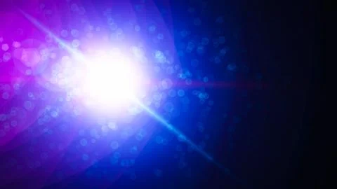 Realistic Len flare glow light effect on black background. Optical flares ove Stock Illustration