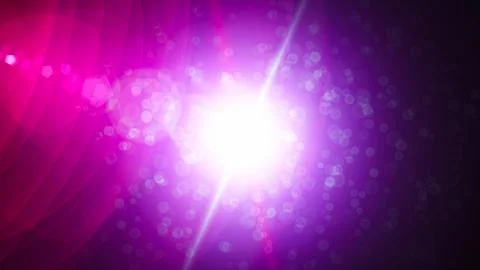 Realistic Len flare glow light effect on black background. Optical flares ove Stock Illustration