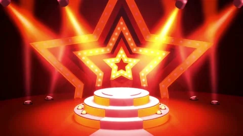Realistic light beam shines on the stage. Stock Footage 155527462