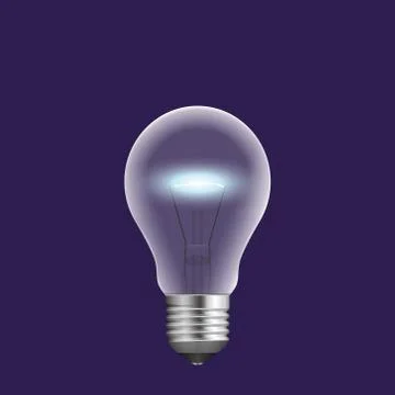 Realistic light bulb. Vector illustration. Иллюстрация