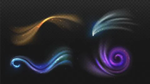 Realistic light effects vector set Stock Illustration