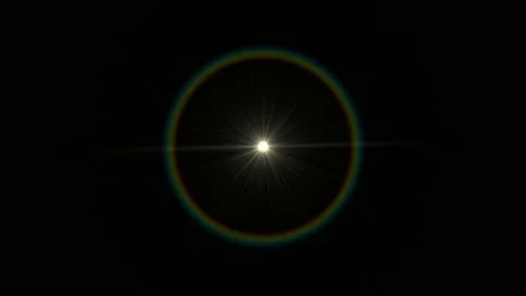 Realistic light lens flare isolate on black background.  Stock Footage 187444414
